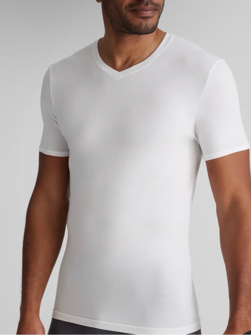 Tommy John White Cool Cotton High V-Neck Undershirt (2 Pack)
